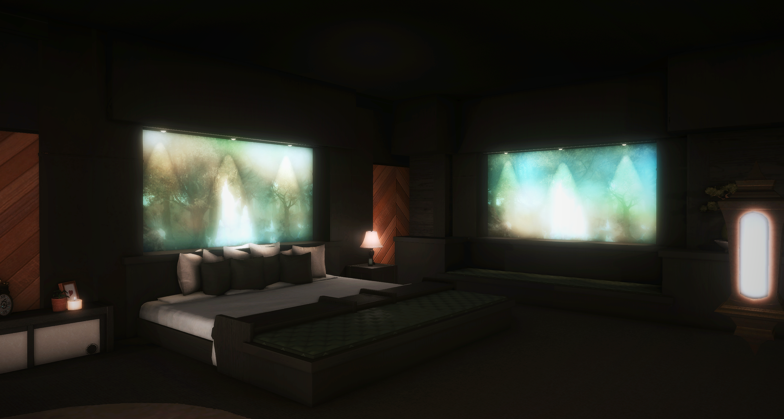 Green Modern Wooden Home rotating preview.
